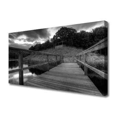 muelle-blanco-y-negro-lago